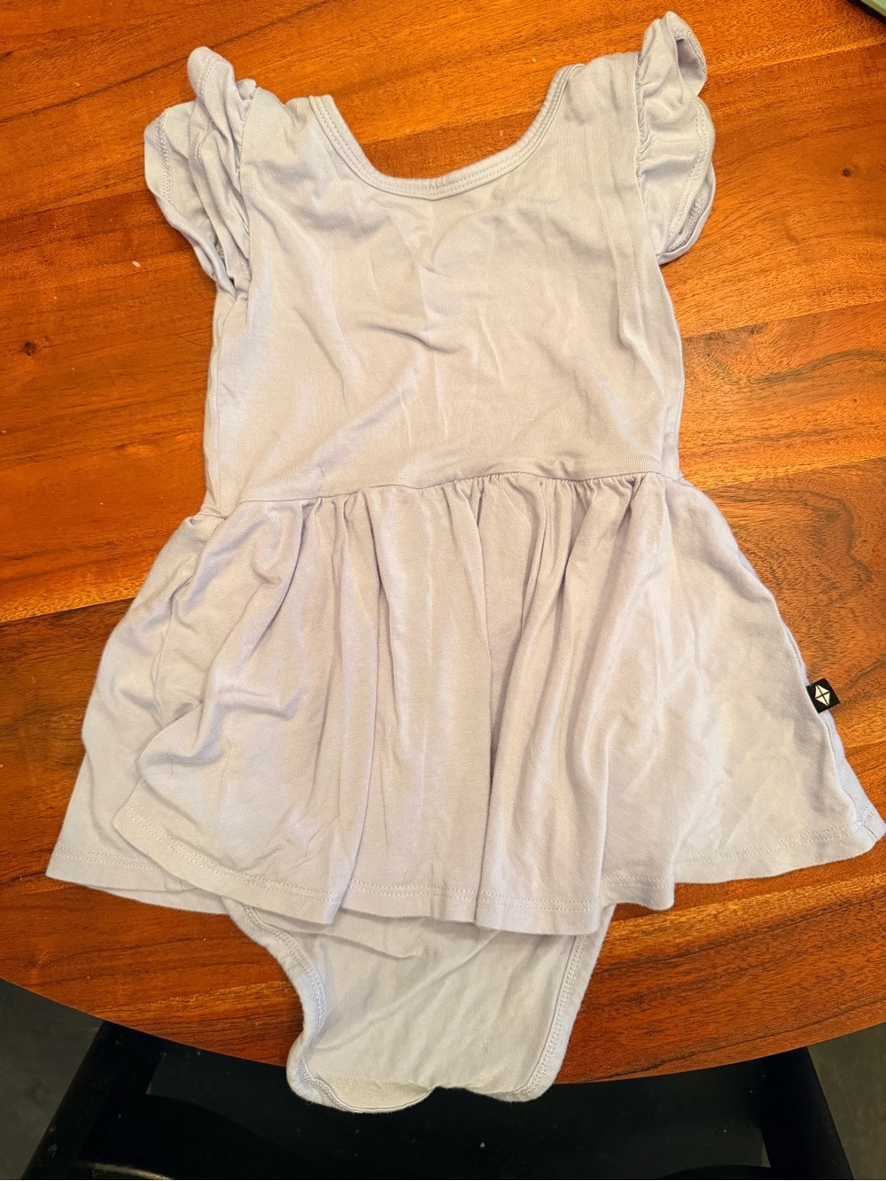 Kyte BABY Lavender Flutter-Sleeve Onesie Dress